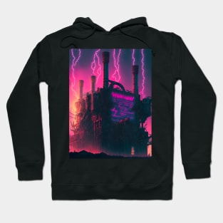 Retro-Futuristic Synthwave Steampunk Machinery Hoodie